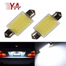 1pcs car modeling 39mm car led light C5W DC12V FESTOON COB 12 chip white lights LED bulb indoor dome light reading lights