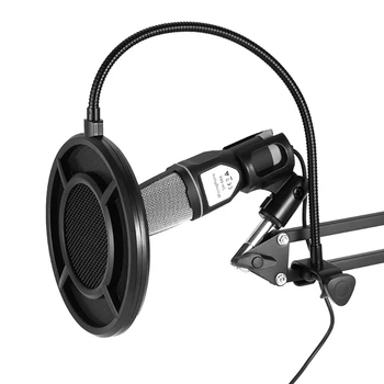 

Dual Layer Metal Grill Microphone Pop Filter Anti-Spray Net Live Sing Recording