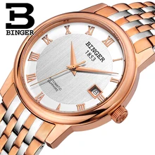 Switzerland BINGER men’s watch luxury brand Mechanical Wristwatches sapphire full stainless steel 1 year Guarantee B653-5