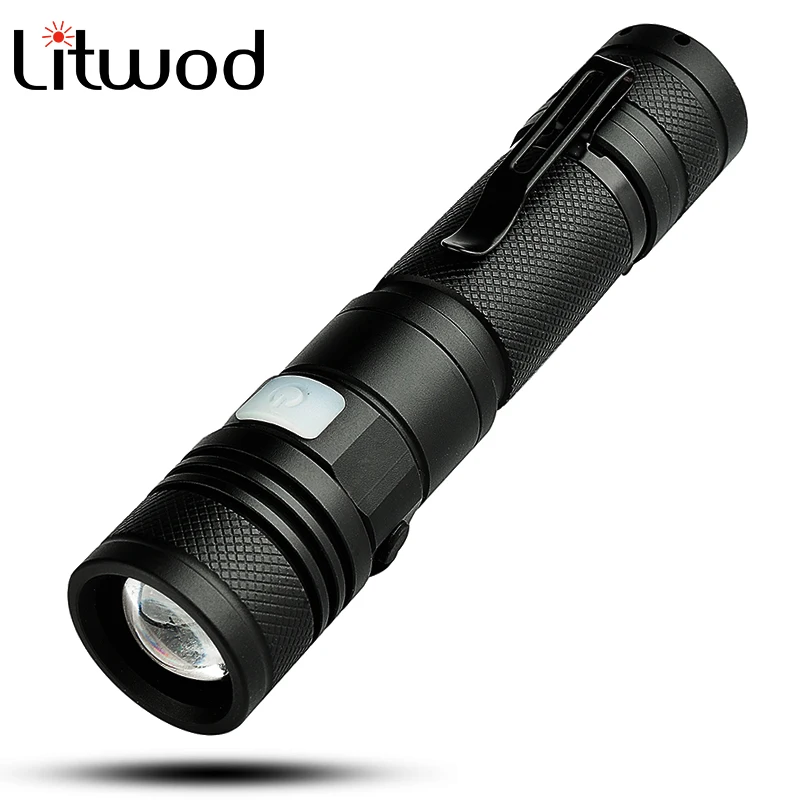 Litwod Z201301 XM L2 U3 микро USB Перезаряжаемый светодиодный фонарик масштабируемый 5