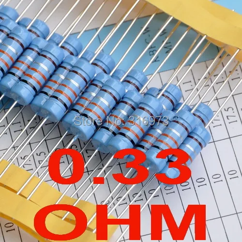 (2 pcs/lot) 0.33 ohm 1% Metal Film Resistors 3W, 3 Watts