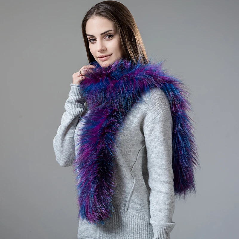  Luxury Real Fox Fur Winter Scarf Women Natural Fur scarves Soft Collar Shawl Wrap Winter Scarf Women new 2017  (4)