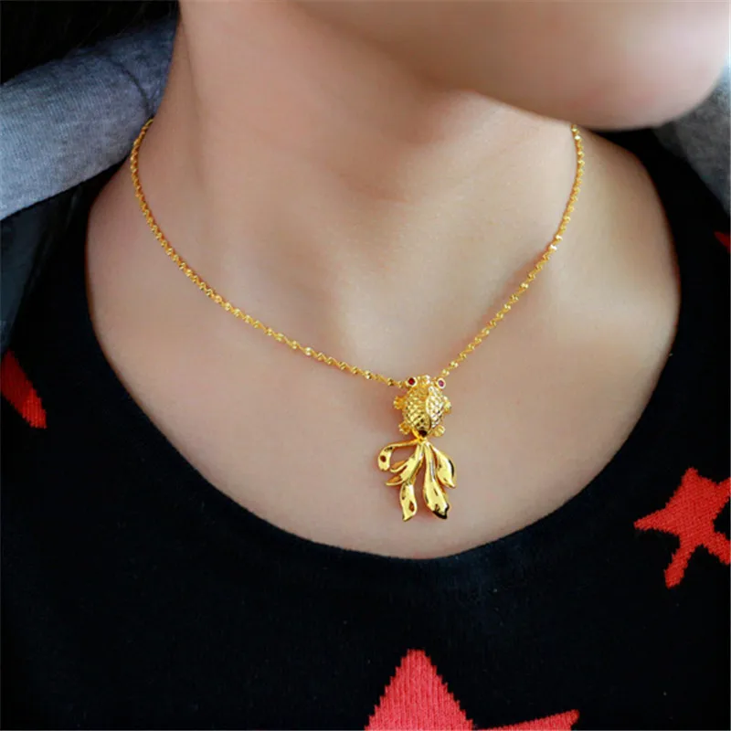 Роскошное позолоченное ожерелье 24 К 1:1 качество Hongkong Gold Shop ручная работа