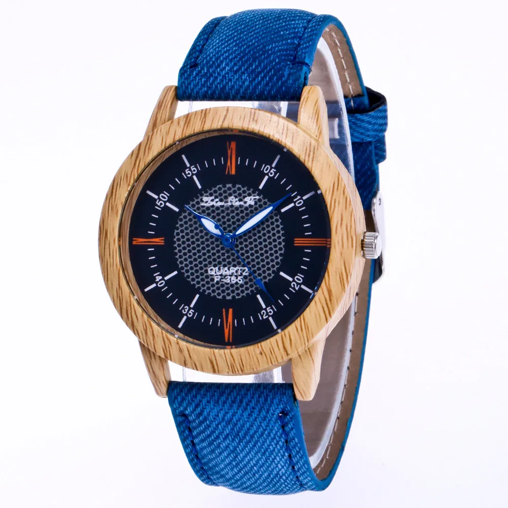 

Male women watches for lady ladies Nature Wooden Watch Minimalist style Clock Bamboo Denim Fashion Cool new arrivals in 2018 hot