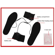 Новинка, 4,5 в, вырезаемые стельки из углеродного волокна с подогревом, питание от сухих аккумуляторов, теплые стельки для ног, здоровая подошва без батареек