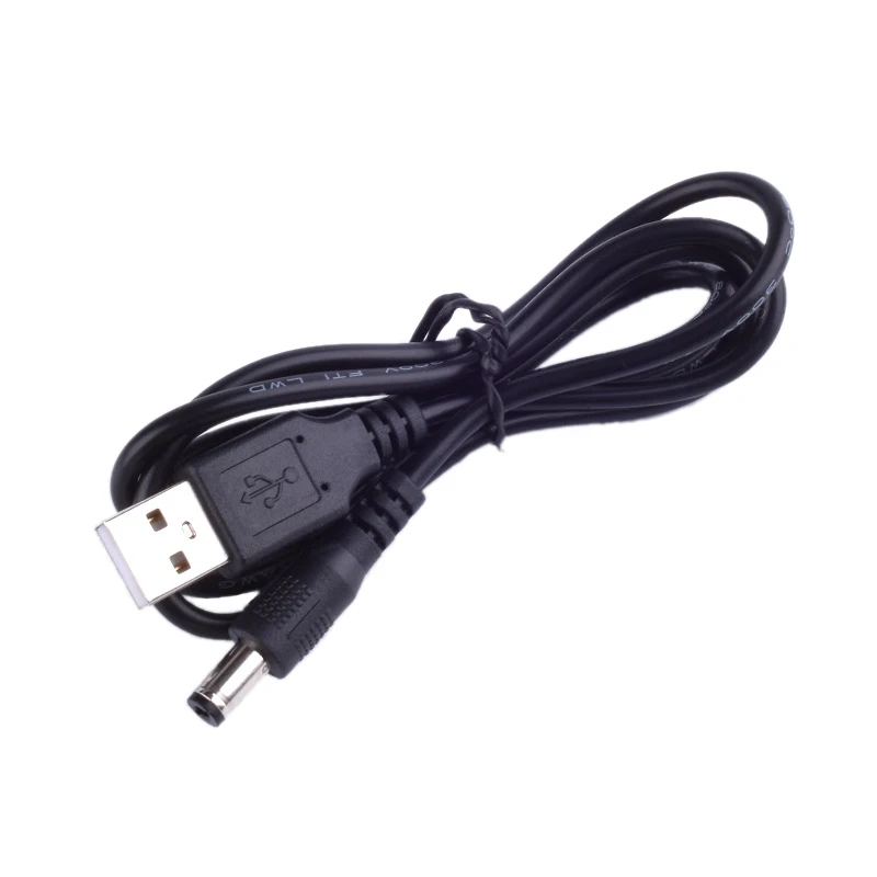 Разъем питания постоянного тока USB преобразует в 5,5*2,5 мм/DC 5,5x2,5 Белый Черный l-образный прямоугольный разъем с разъемом шнура usb-кабель