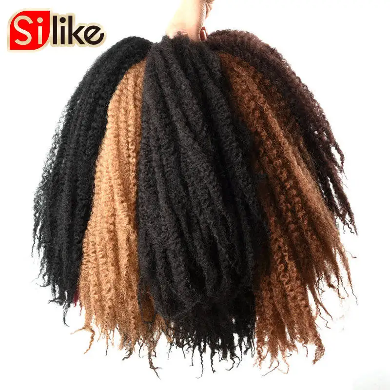 Вязаные крючком волосы Marley 10 цветов мягкие афро твист 18 дюймов вязание