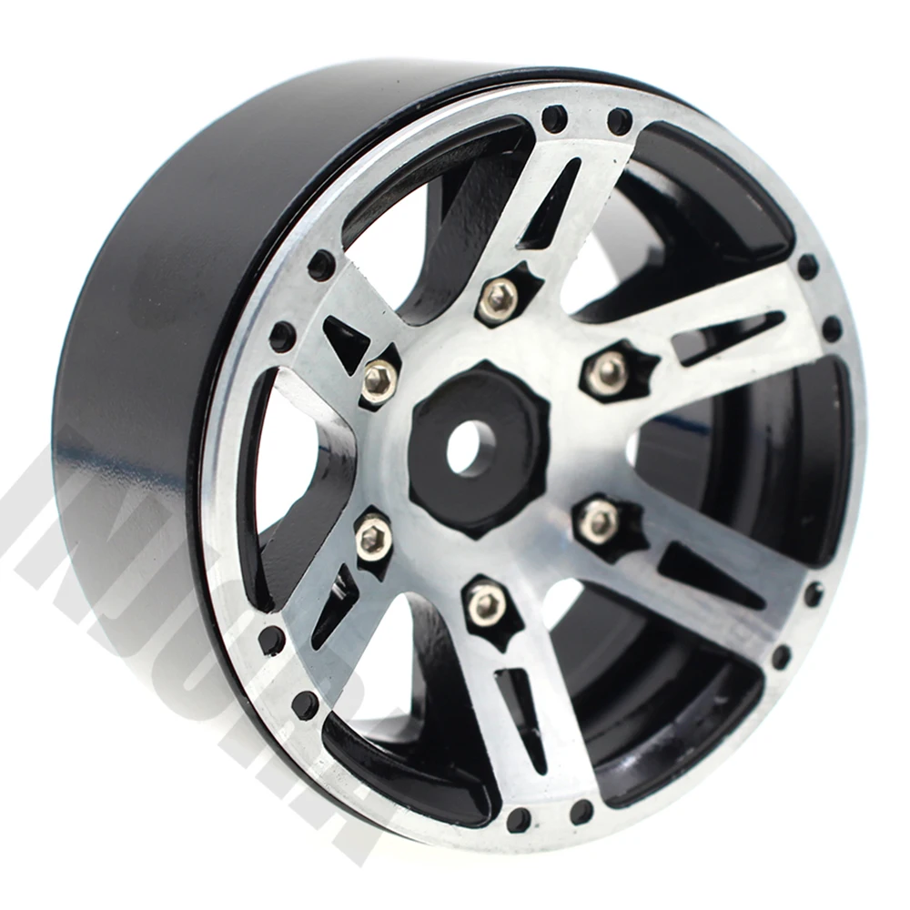 

4PCS 1/10 RC Rock Crawler Metal Wheel Hex Alloy 1.9" BEADLOCK Wheel Rim for 1:10 Traxxas TRX-4 Axial SCX10 Tamiya CC01 D90