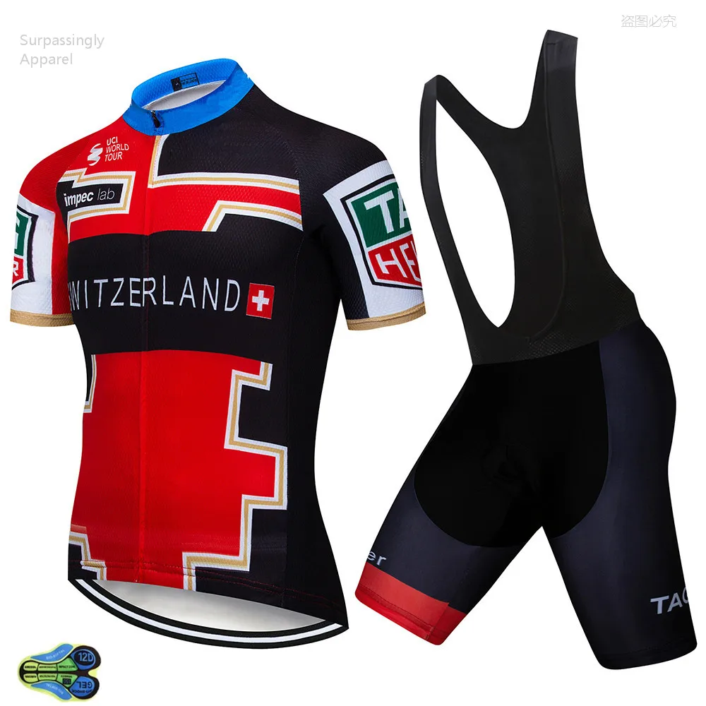 

2019 Pro Switzerland Cycling Clothing Bike Jersey Ropa Quick Dry Men MTB Bicycle Summer Pro Cycling Jersey Sets Short Sleeve 12D