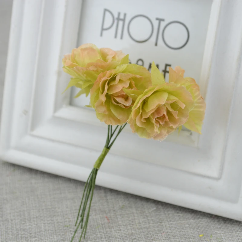 6pcs/lot silk flower Rose Artificial Flowers For Wedding Car Decoration wedding bride wrist flower Pompom Wreath Decorative 6pcs/lot silk flower Rose Artificial Flowers For Wedding Car Decoration wedding bride wrist flower Pompom Wreath Decorative