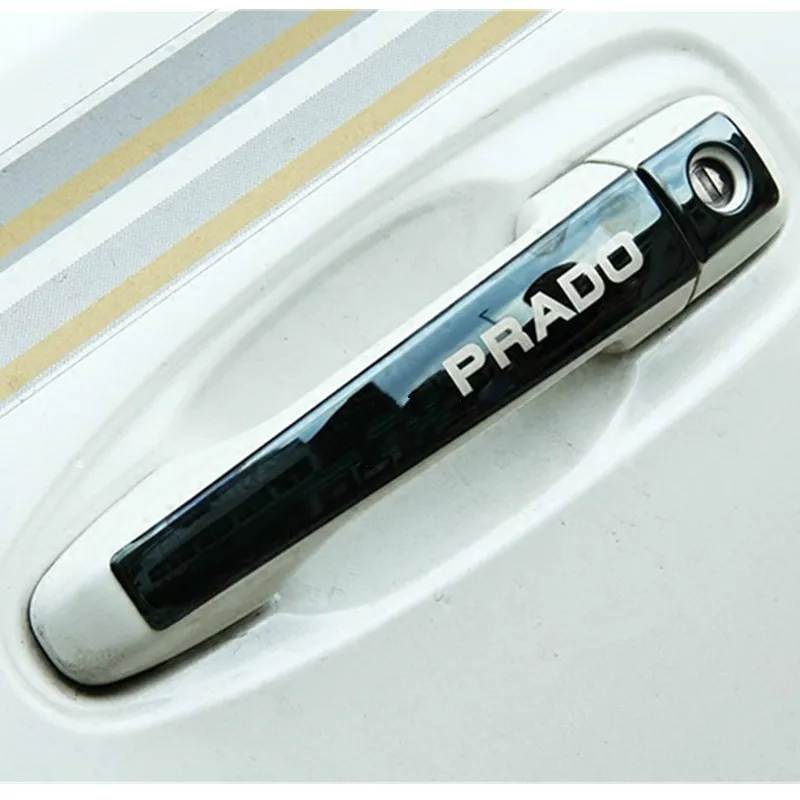 Online 3 colores de acero inoxidable manija de la puerta de estilo cubierta de protección de ajuste para Toyota Land Cruiser Prado FJ150 accesorios 2010 2017
