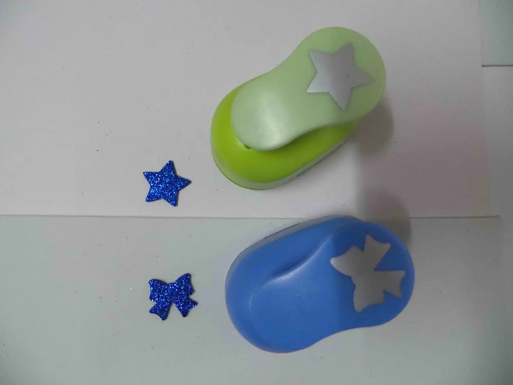

2pcs(2.5cm) star and bowtie shape craft punch set Punch Craft Scrapbooking school Paper Puncher eva hole punch free shipping