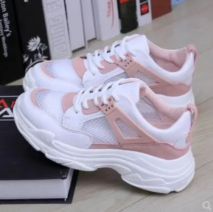 

2019 new ins sneakers women's summer autumn students wild thick breathable Harajuku NET shoes super fire casual running shoe