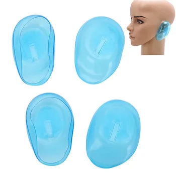 

2Pair/4pcs Blue Clear Silicone Ear Cover Hair Dye Shield Protect Salon Color