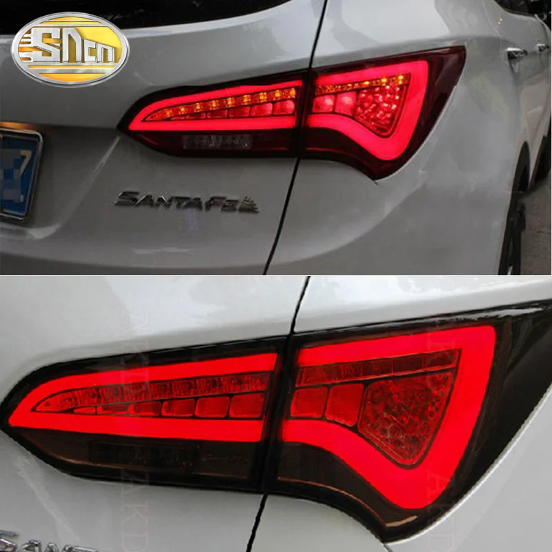 

Rear Fog Lamp + Brake Light + Reverse + Dynamic Turn Signal Car LED Tail Light Taillight For Hyundai Santa Fe IX45 2013 - 2018