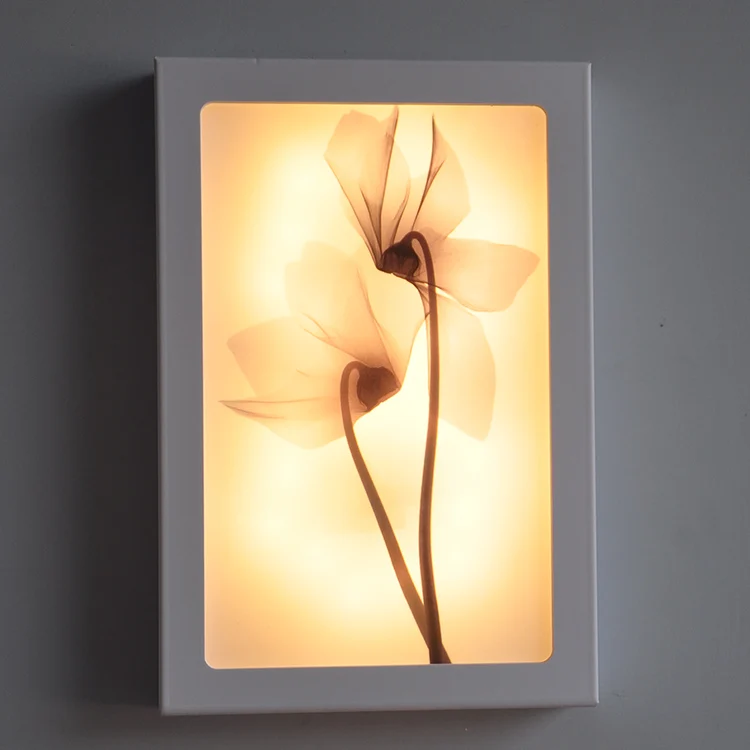 

12W Fashion Arts Painting PVC LED Wall Lamp Modern Bedside Light Wall Sconces Fixtures For Stairs Bar Cafe Indoor Home Lighting