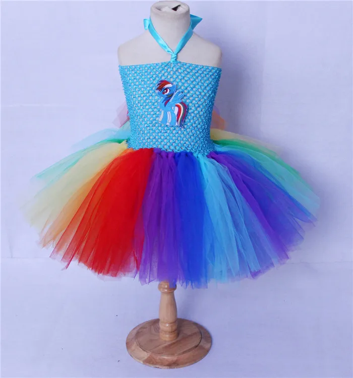 My Little Pony,Rainbow Dress, cute girl birthday party dress,pony tutu dress for kids.my little