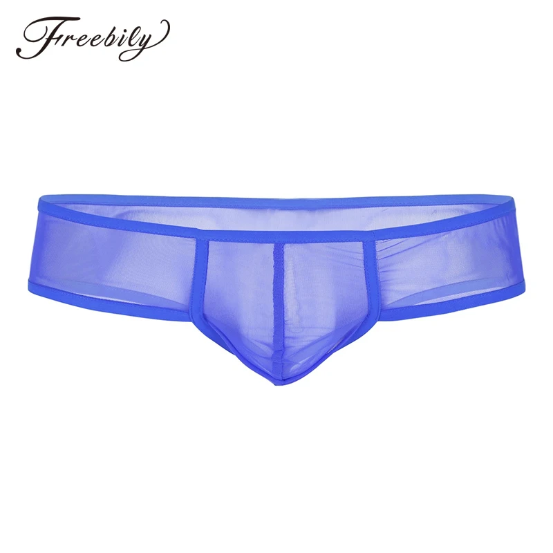 

Mens swimwear Soft Sheer Mesh Bulge Pouch Low Rise G-string Thong Mini Briefs String Homme Sissy Jockstraps Underwear Underpants