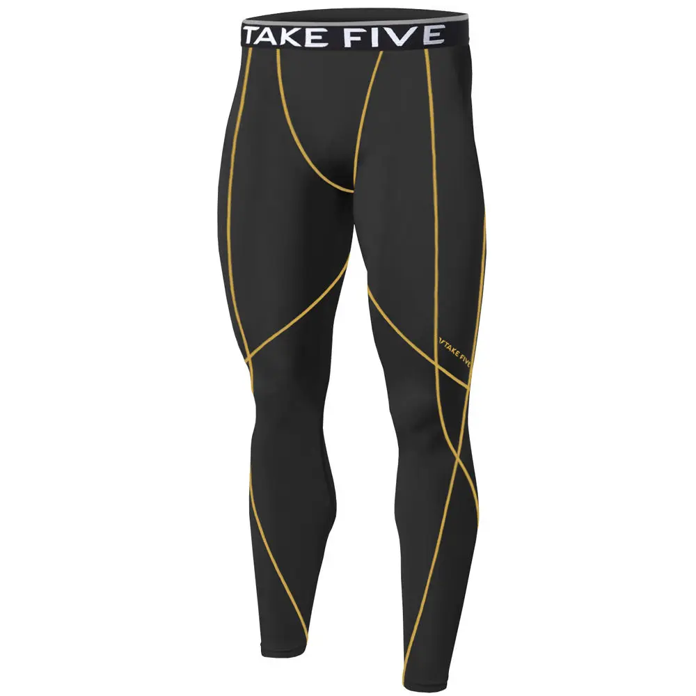 

New Edition Take Five Men's Skin Tights Compression Base Under Layer Motion Guard Long Pants- NP537