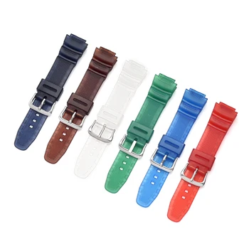 

Watch Band Strap 18mm Replacement Accessories For AE-1000w AQ-S810W/W-S200H Silicone Belt Colorful Wholesale