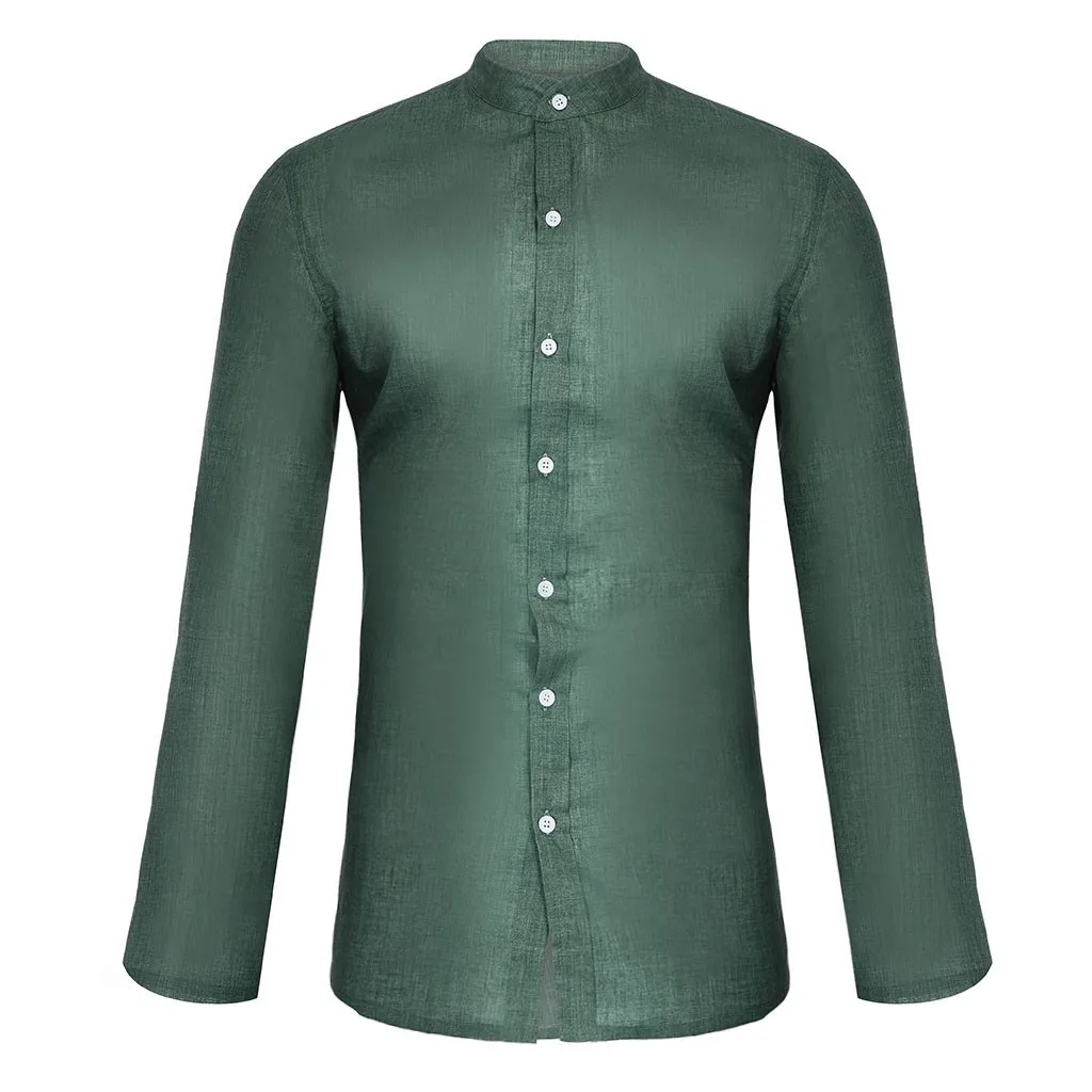 Linen Shirts Man Summer Green Shirt Social Gentleman Shirts Men Ultra Thin Casual Shirt British Fashion Clothes Chemise Top