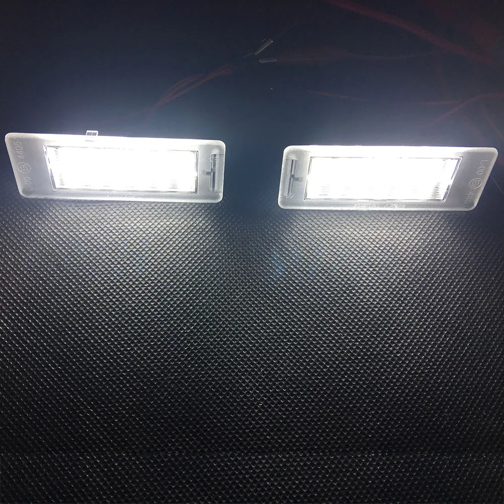 2x LED Licence Number Plate Light for Chevrolet Camaro 2009-Corvette Stingray 2014-Cruze J300 Equinox Aveo Sonic Impala canbus 6