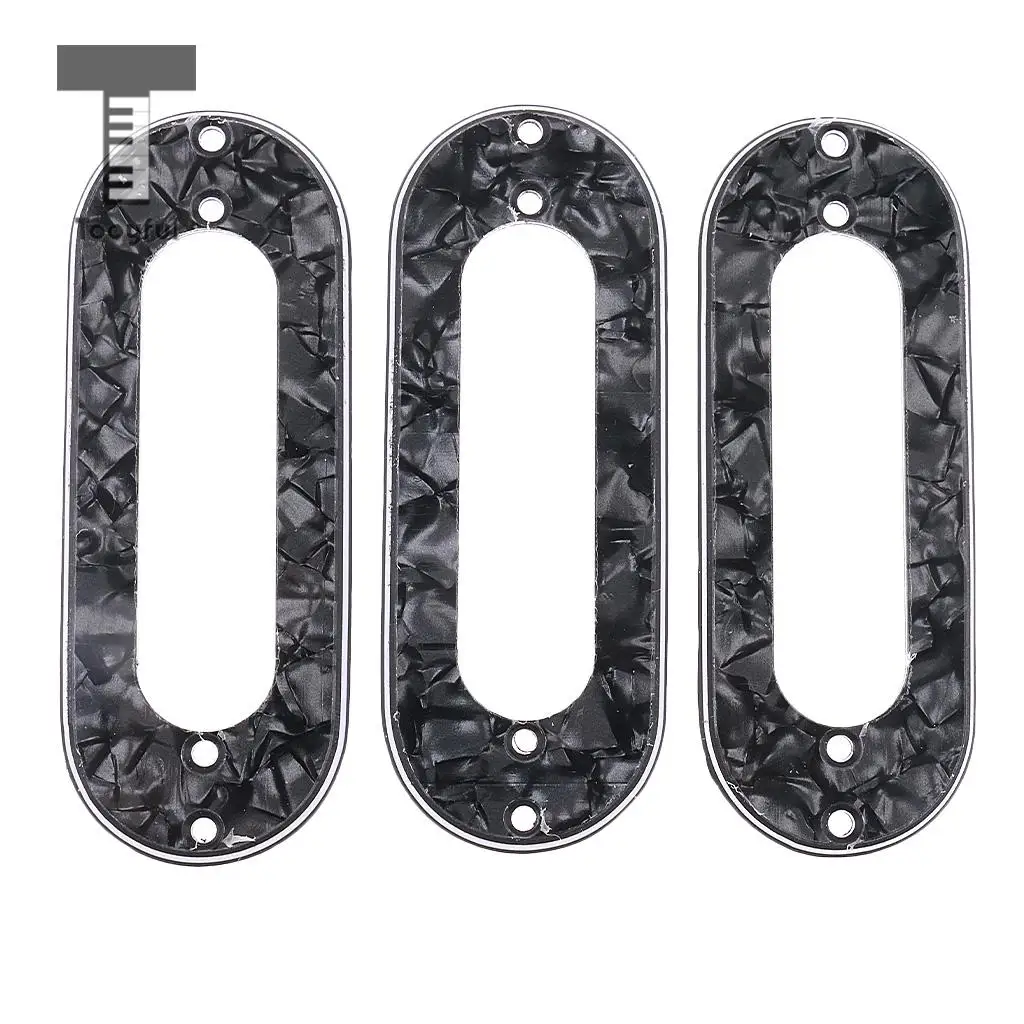 Tooyful 3 Pieces Guitar Single Coil Pickup Mounting Ring for Electric Guitar Parts Accessories