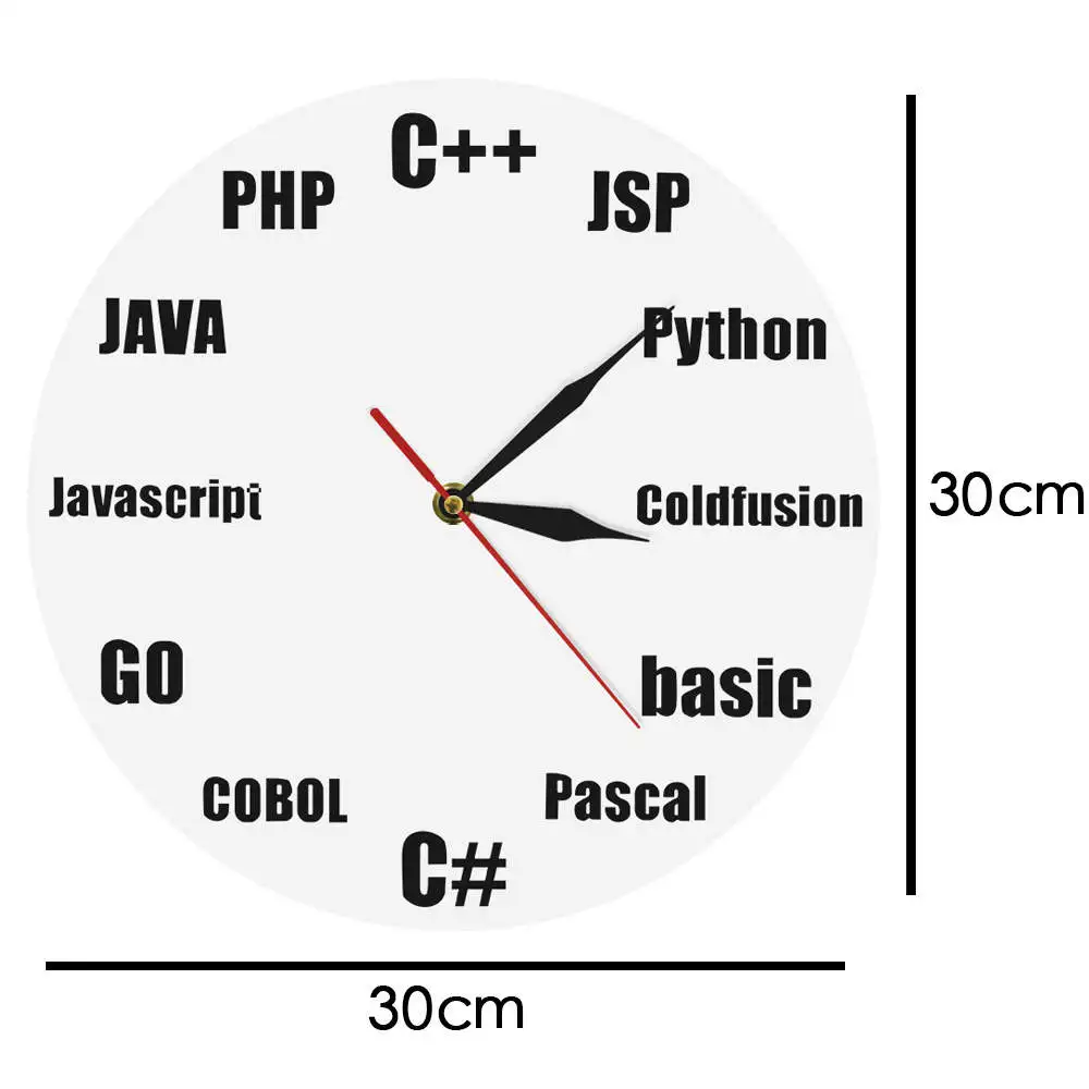 Программируемый язык минималистичный дизайн настенные часы бизнес IT офис Настенный декор программа Nerd кварцевые настенные часы, подарки для IT Geeks