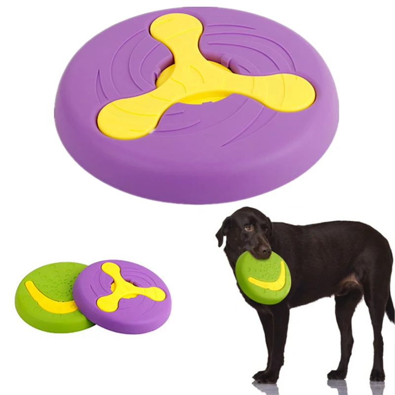 متوسطة كبيرة دمية على شكل كلب القرص الطائر في الهواء الطلق التفاعلية التدريب الحيوانات الأليفة لعبة الأسنان مقاومة مضحك دمية على شكل كلب s ال...