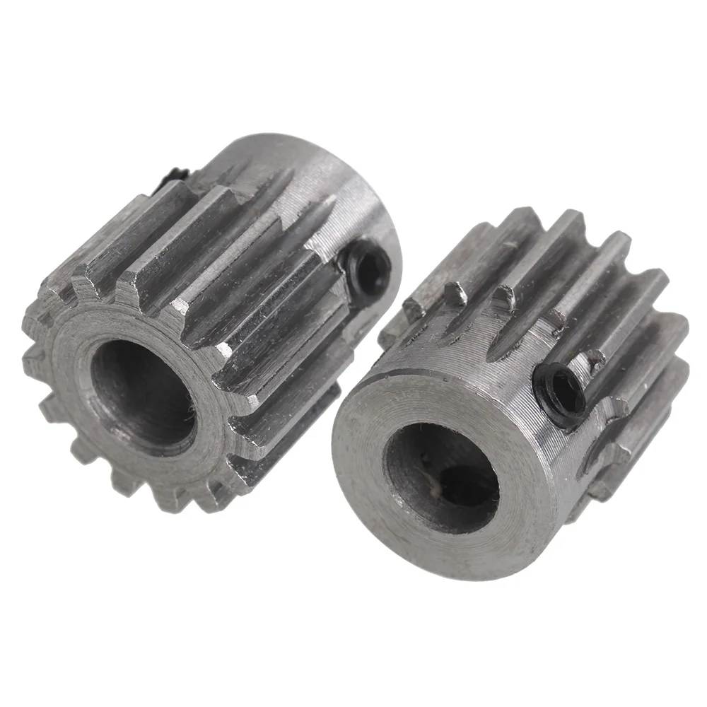 PBLOOT 2 piezas 1 Módulo 15 dientes 4/5/6/6,35/7/8mm agujero rueda de engranaje de acero de Metal de Motor de diámetro
