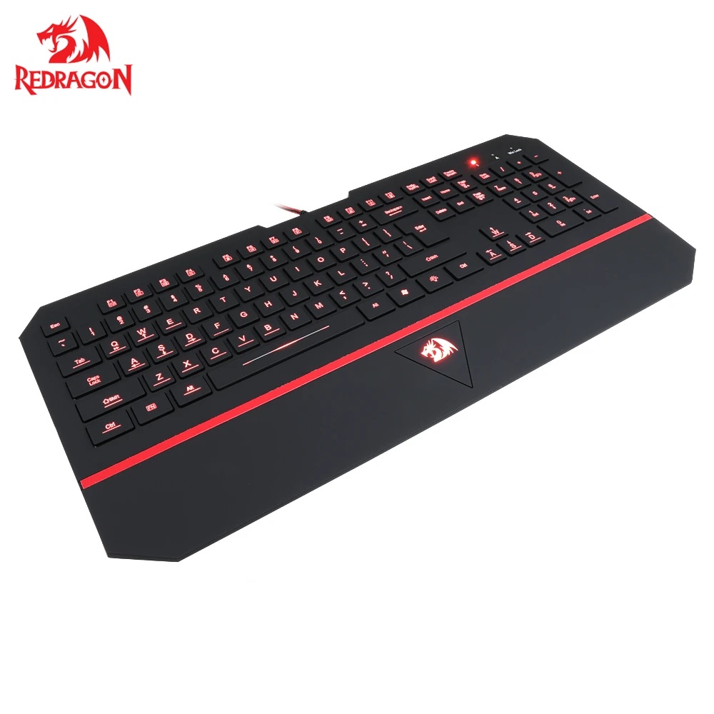 Spanis игровая клавиатура Redragon Kaeyboard RGB светодиодный Подсветка клавиатура 104 клавиша компьютерная игровая клавиатура SilentWrist