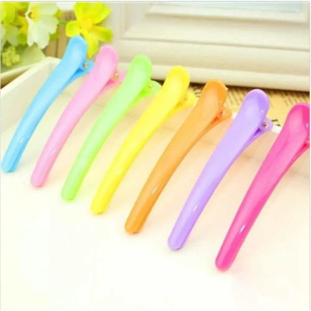 

10pcs Pro Hairdressing Colorful Plastic Clips Clamp Salon Barber Hairstyle Tool
