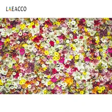 Laeacco Blooming Flower Wall Photo Backgrounds Customized Photography Backdrops For Photo Studio