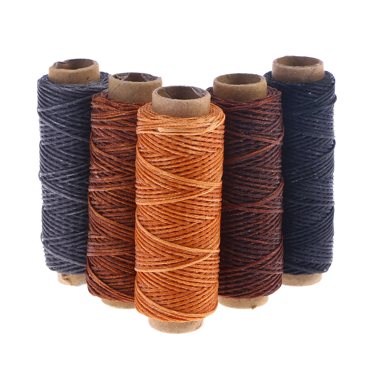 5pcs 150D 50m Handmade Flat Waxed Cord Wax Thread Sewing Craft Tool