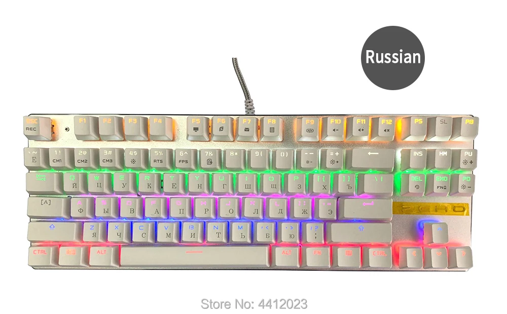 Metoo Edition Mechanical Keyboard 87 keys 104keys Blue Switch Red Switch Gaming Keyboards for Tablet Desktop Russian sticker