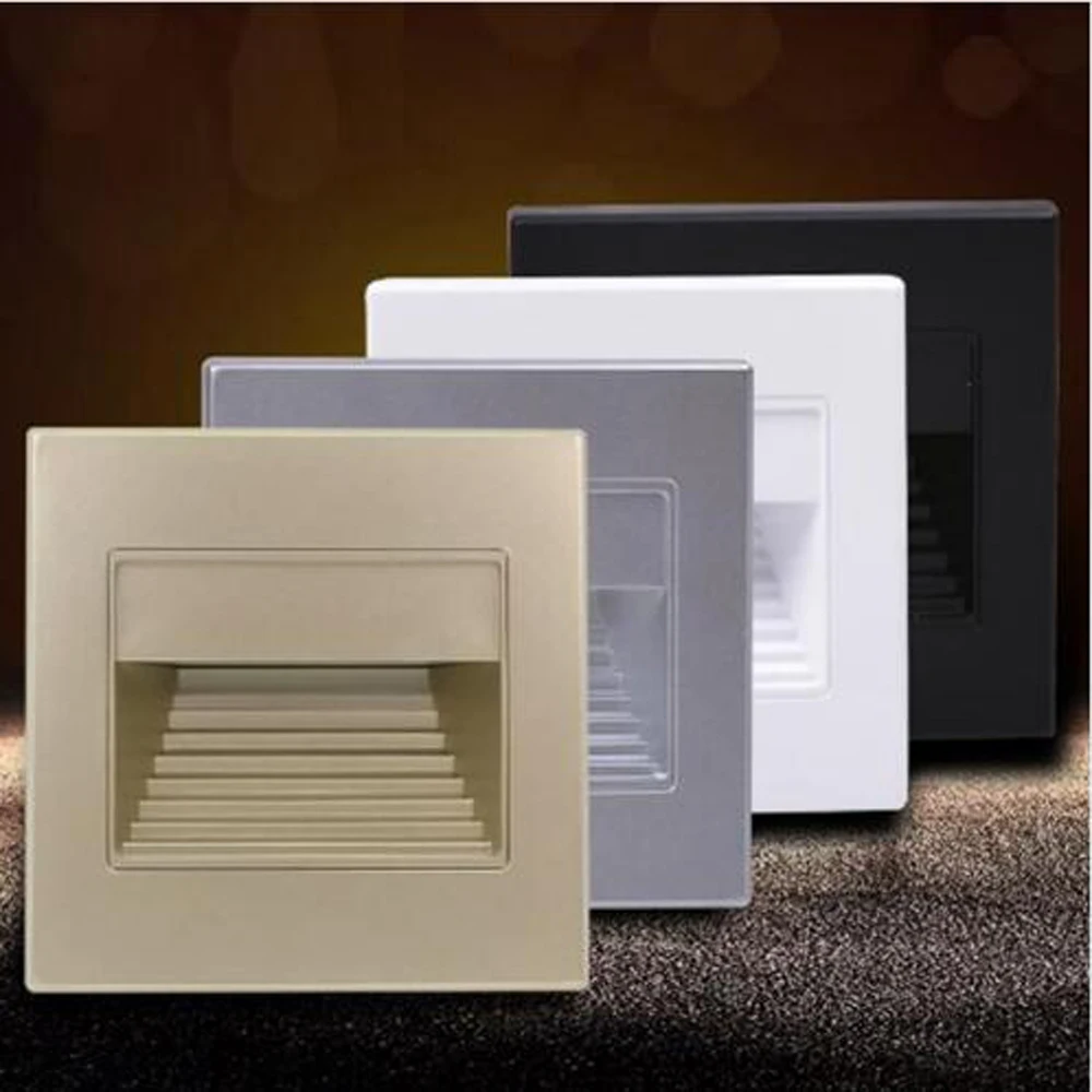SANDIY Led Stair Light Recessed Wall Lamp Indoor Nightlights for Step Balcony Kitchen Decor Footlight 110V/220V led light led wall lamp wall light