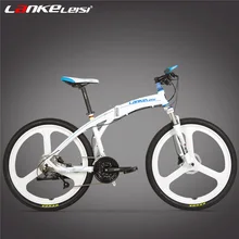 P8 Folding Mountain Bike 26 Inch 27 Speed Oil Disc Brake Integrated Spoke Wheel MTB Portable