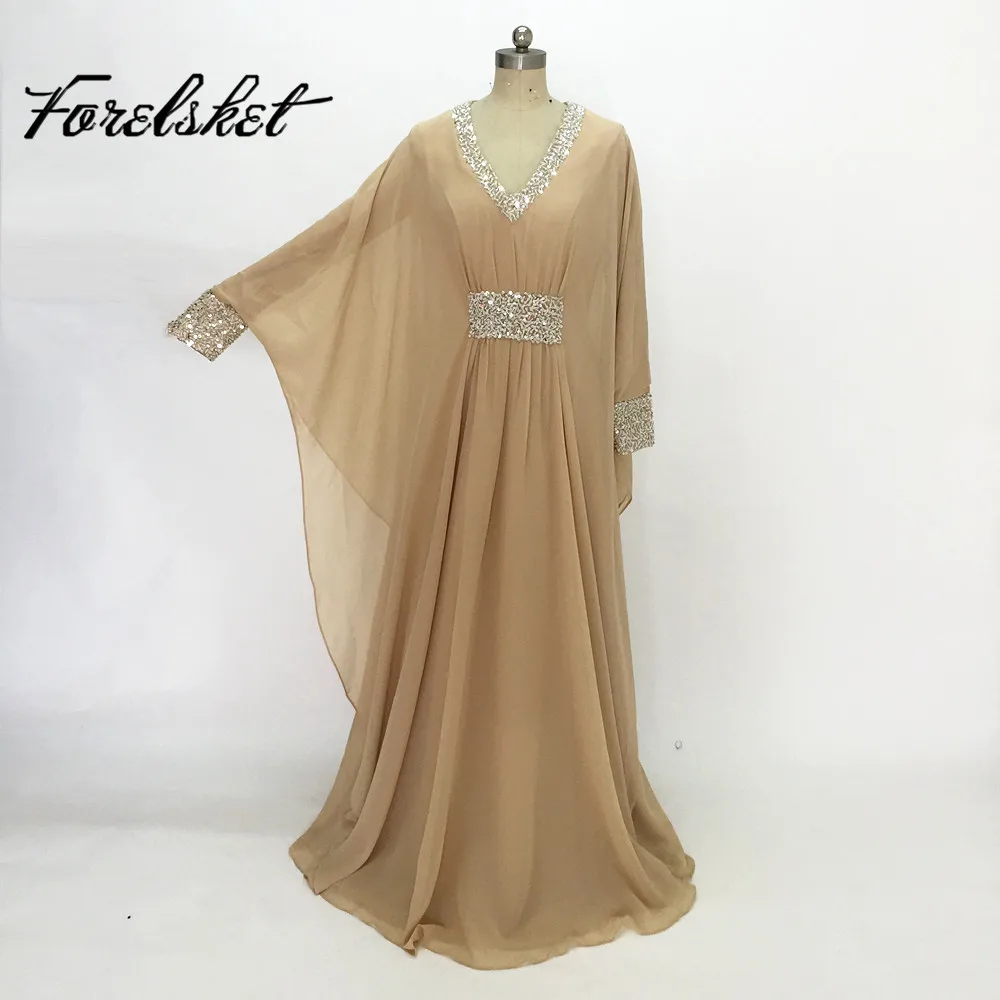 

Arabic Muslim Evening Dresses A Line Gold and Black Sequins Beaded 2019 Plus Size Formal Party Wear Long Special Occasion Dress