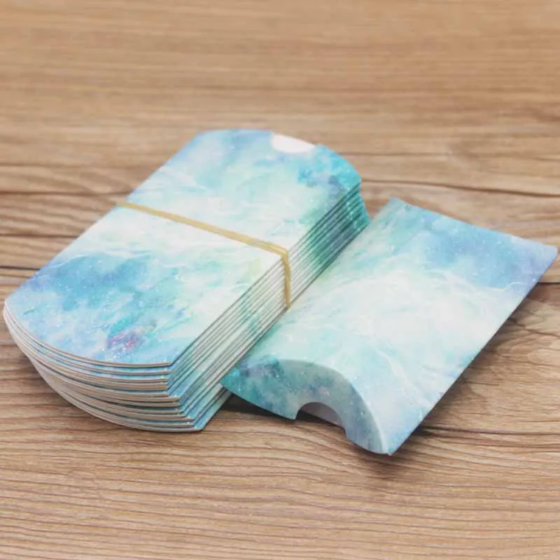 10/20/50pcs white / Kraft Paper Box Pillow  Gift Box Wedding Favor Gift Boxes For Home Baby Shower Kids Birthday Party