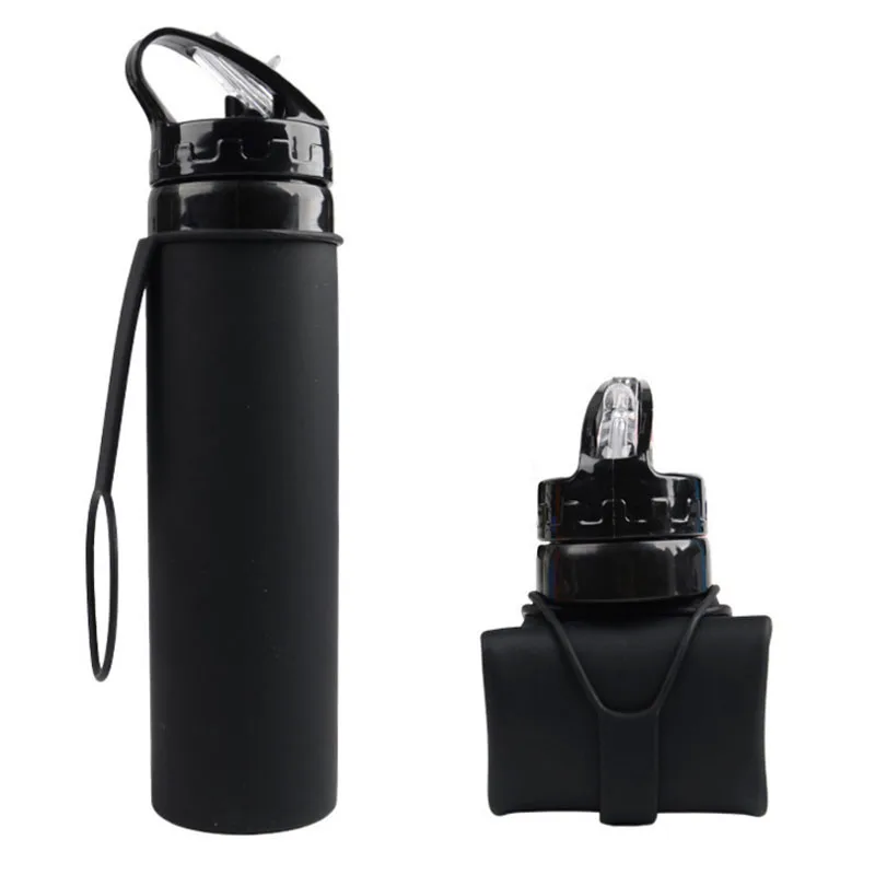 

Collapsible Water Bottle Portable Leak-Proof Silicone Kettle Outdoor Travel Camping Drink Sport Bpa Free Water Bottle