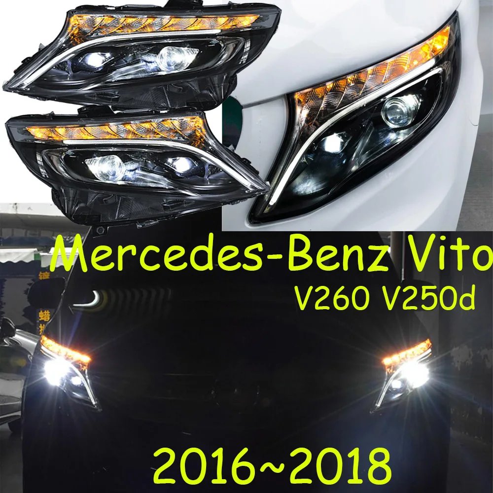 Видео, Бампер лампы для Vito V260 фары, автомобильный Стайлинг, 250D, hid xenon, автомобильные аксессуары,~ для vito светодиодный задний фонарь