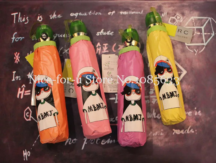 Stylish Marc Jacobs Candy Color Fully-automatic Anti-UV Parasol Sunshade Sunny Rainy Umbrella |