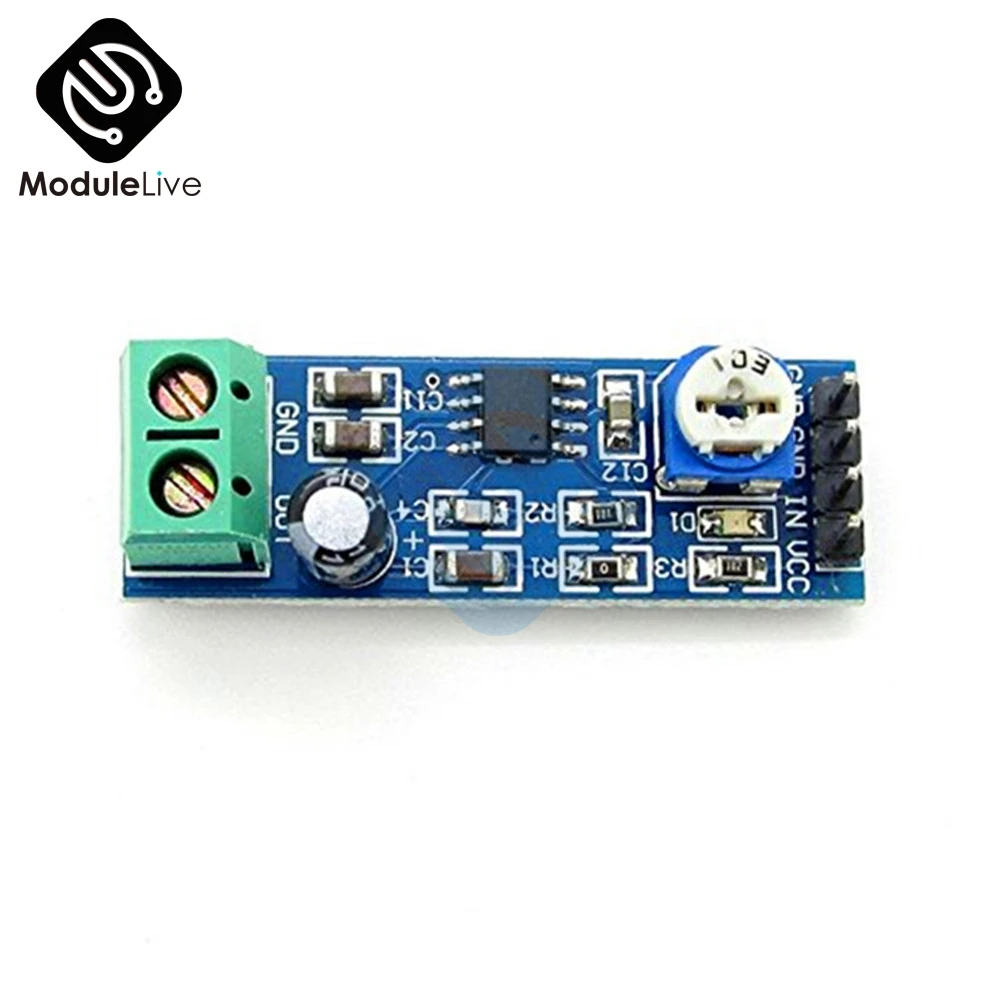 Модуль усилителя звука LM386 10K регулируемый индикатор силы сопротивления 200