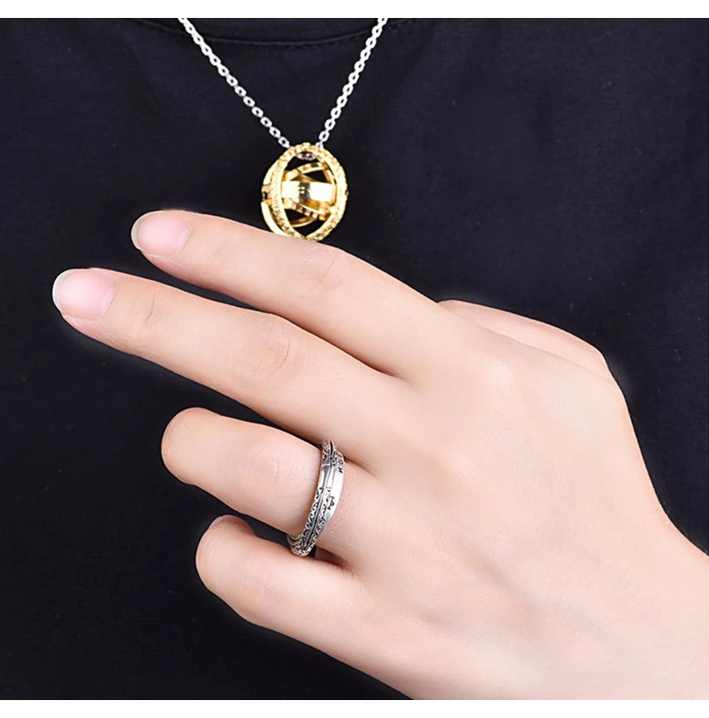 Double Fair Universe Astronomical Shaped Ball Ring For Men Women Signs of The Zodiac 2 Ways Rings Fashion Accessories KAR007