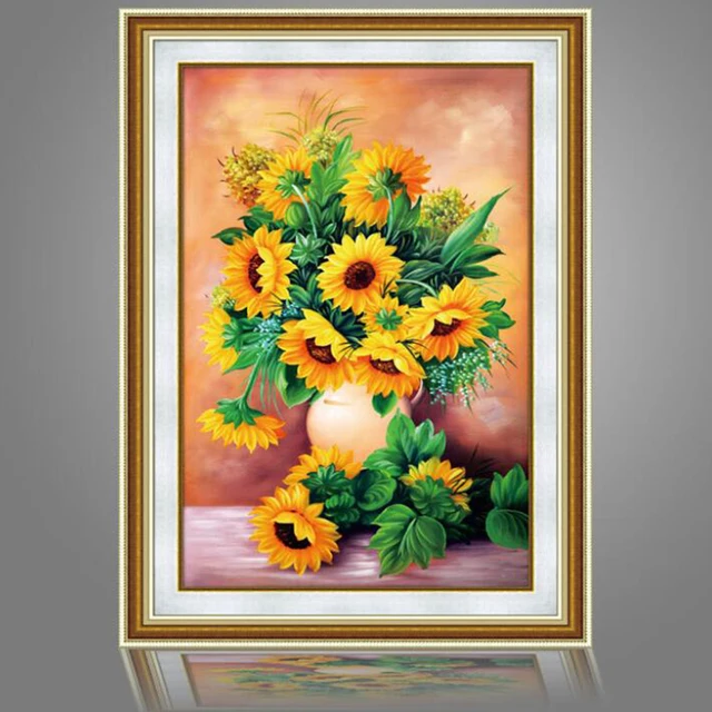 profiled diy diamond painting needlework full diamond embroidery sunflower vase painting pattern home decoration cross stitch - Vase Painting profiled diy diamond painting needlework full diamond embroidery sunflower vase painting pattern home decoration cross stitch - Vase Painting