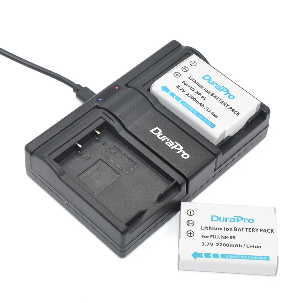 

DuarPro 3Pcs NP-95 NP95 Battery + USB Dual Charger for Fujifilm X30 X100 X100S X100T X-S1 FinePix F30 FinePix F31 f F31fd W1