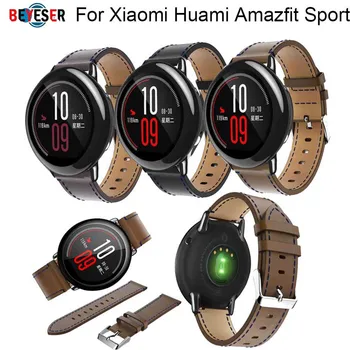 

22mm Watchband Replacement Leather Wrist Strap band For Samsung Galaxy Classic/ Frontier smart Watch For Xiaomi Huami AMAZFIT