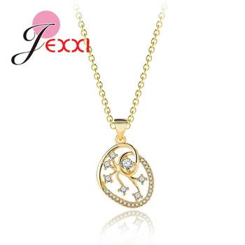 

24K Gold Solid Dazzling Cubic Zirconia Exaggerated Hollow Fashion Infinity Necklace Couple Anniversary Surprise Gifts
