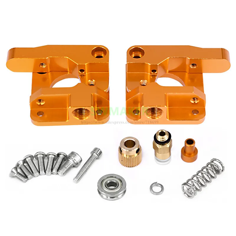 

Orange Updating Aluminum bowden flex extruder upgrade kit 1.75mm flexible filament extruder Creality ender 3 / 3s 3d Printer