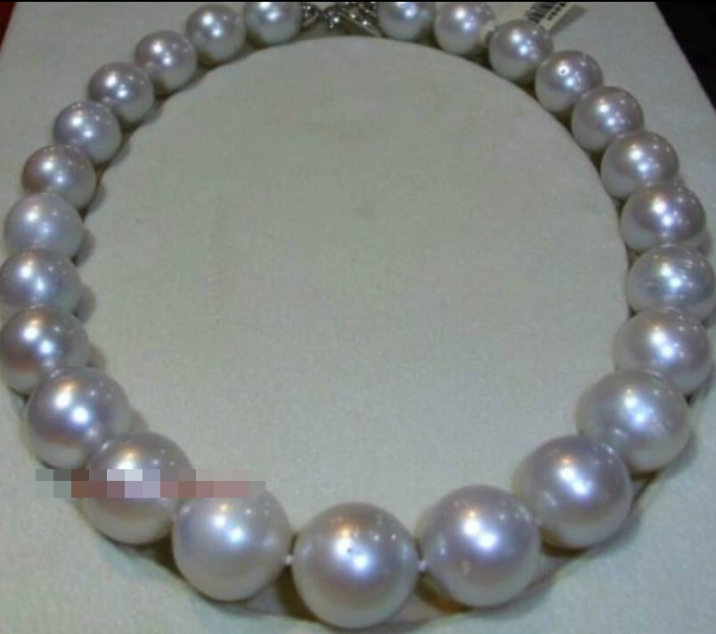 

Hot sell ->@@ AS4906 11-12mm HUGE AUSTRALIAN SOUTH SEA WHITE PEARL NECKLACE 18inch -Top quality free shipping